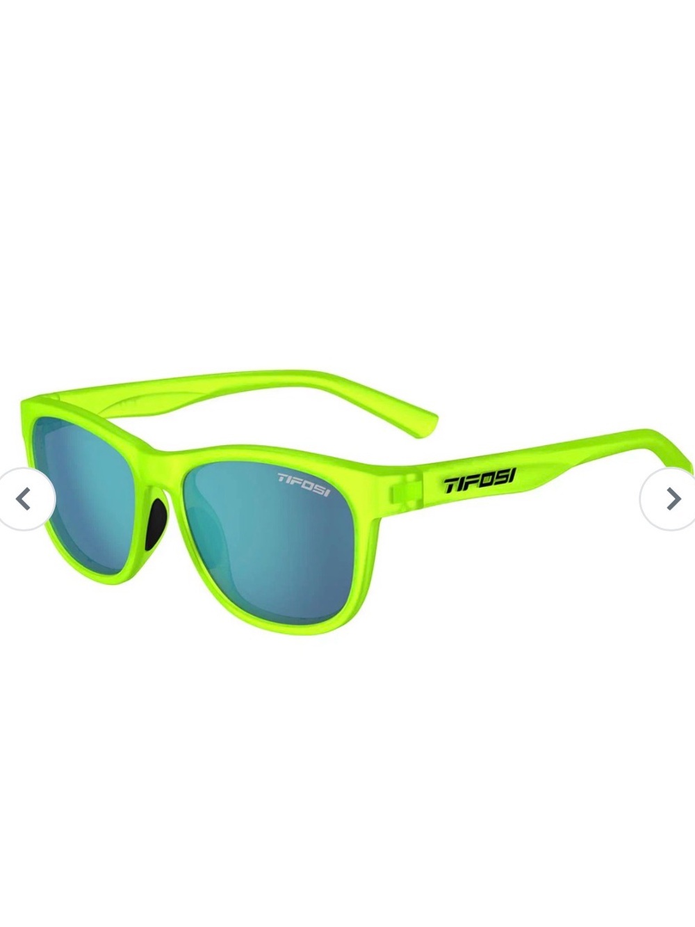 Tifosi Optics Neon Green Kids Sunglasses with Blue Mirrored Lenses